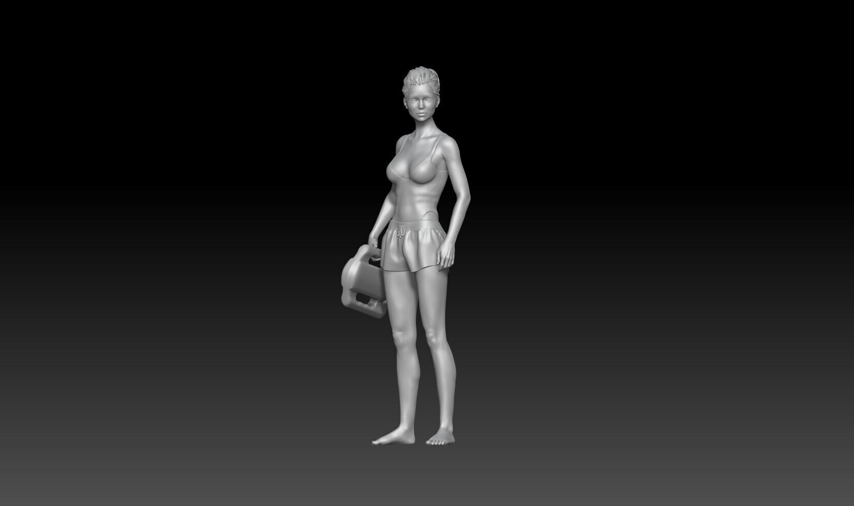 Lifeguard baywatch girl 1 3D print model_1