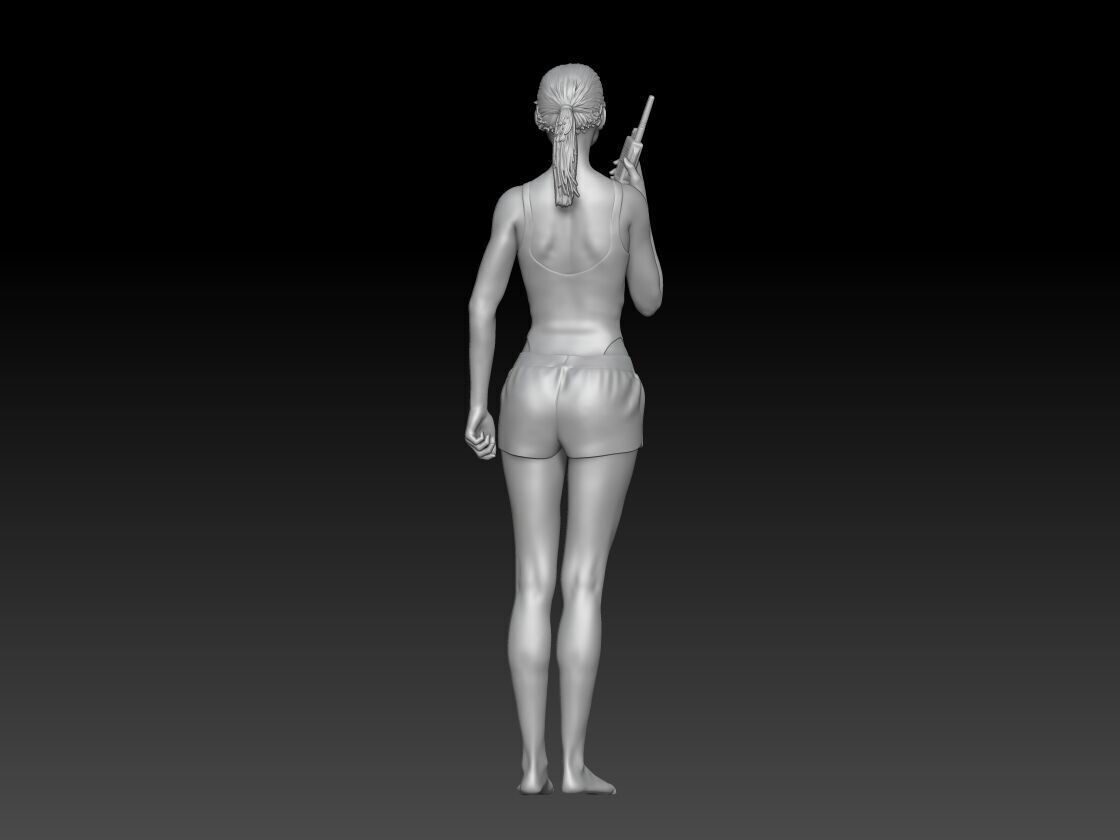 Lifeguard baywatch girl 2 3D print model_2