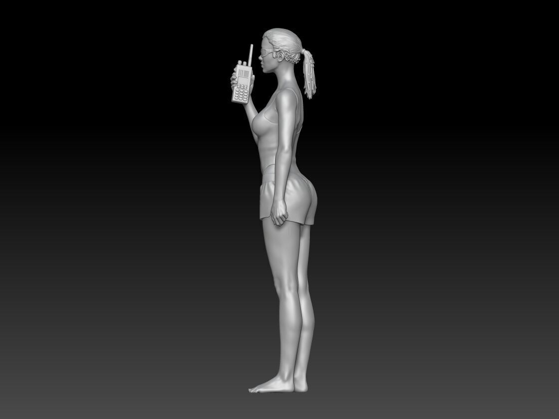 Lifeguard baywatch girl 2 3D print model_1