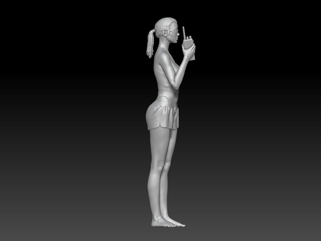 Lifeguard baywatch girl 2 3D print model_3