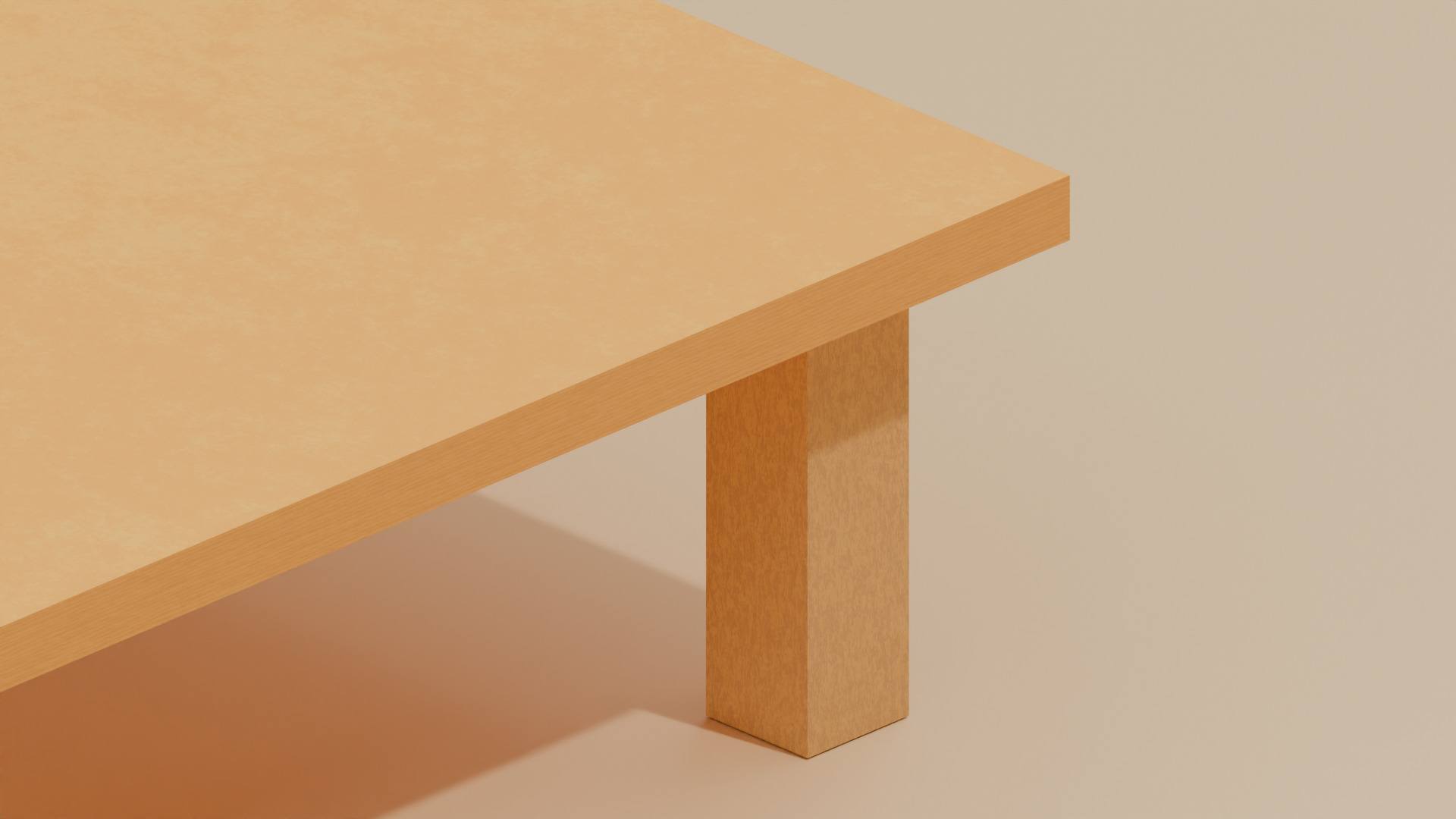 Modern Table  Minimalist Design Low-poly 3D model_7