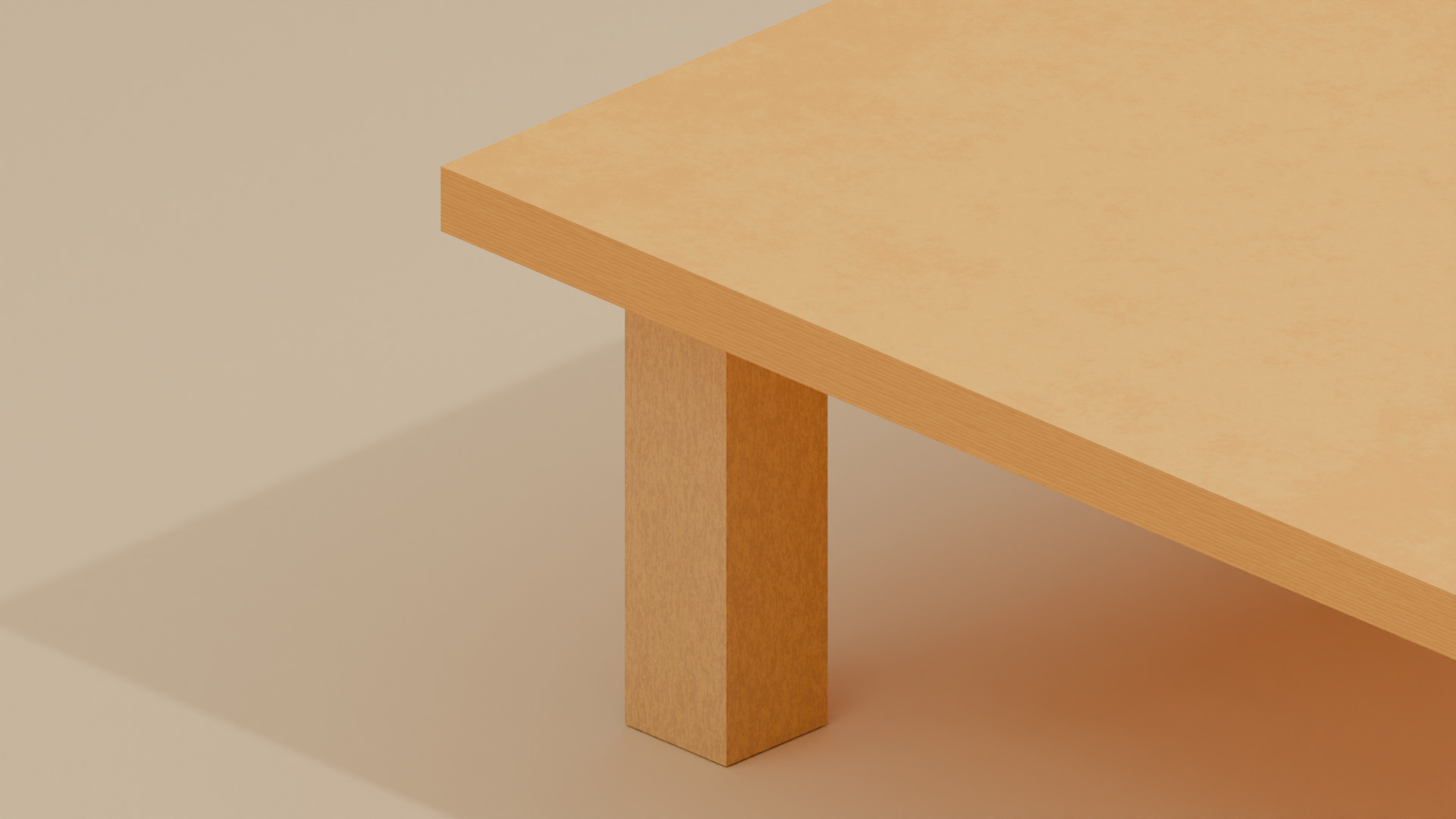 Modern Table  Minimalist Design Low-poly 3D model_6