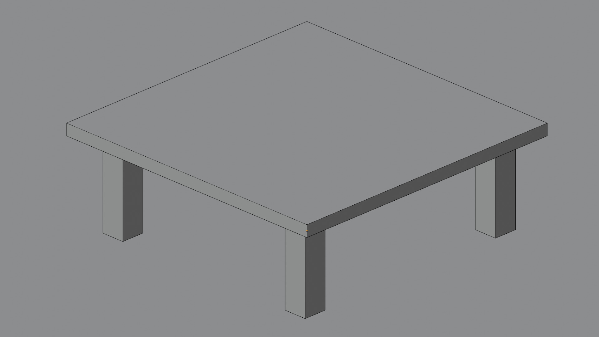 Modern Table  Minimalist Design Low-poly 3D model_4