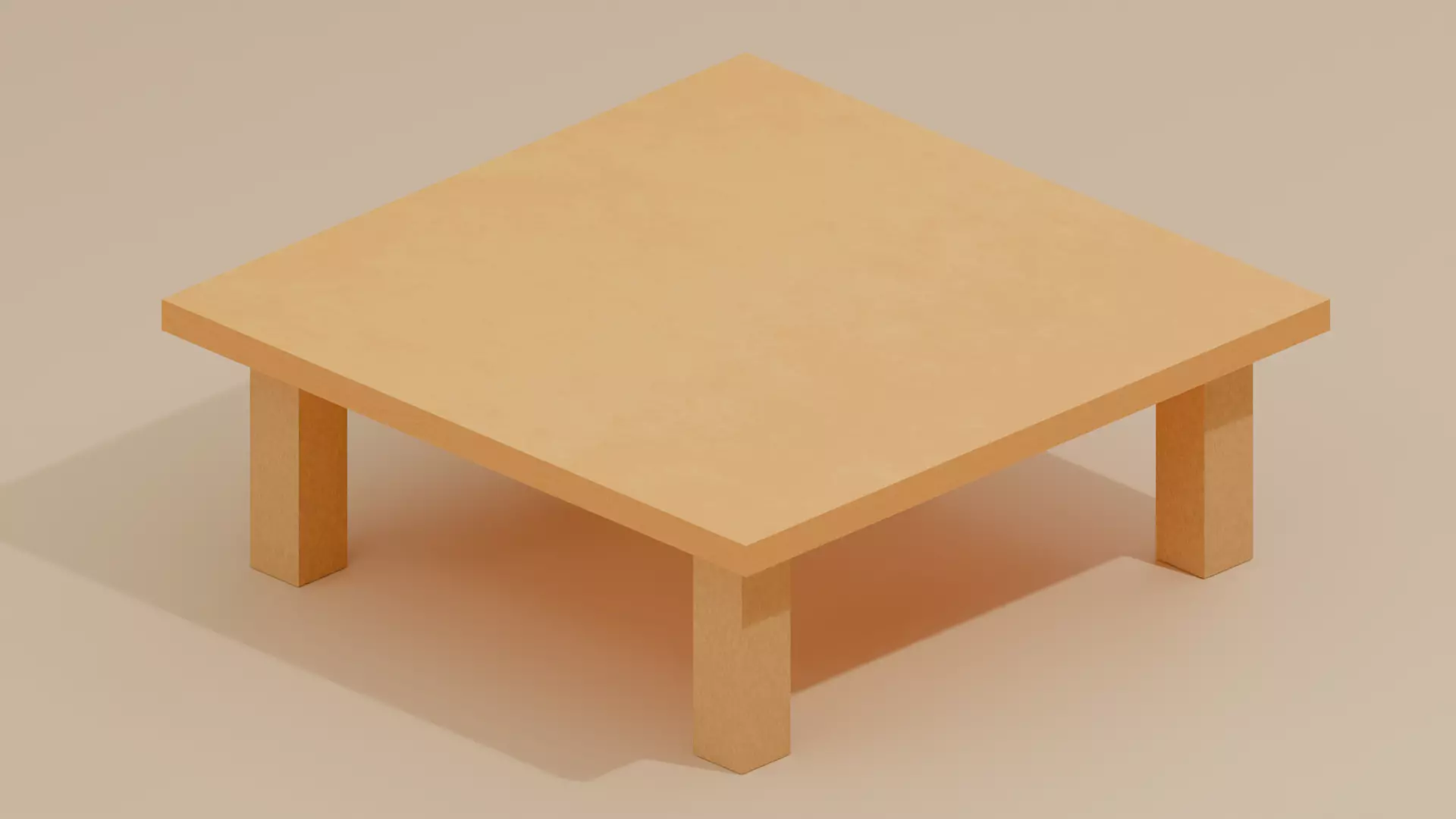 Modern Table  Minimalist Design Low-poly 3D model_0