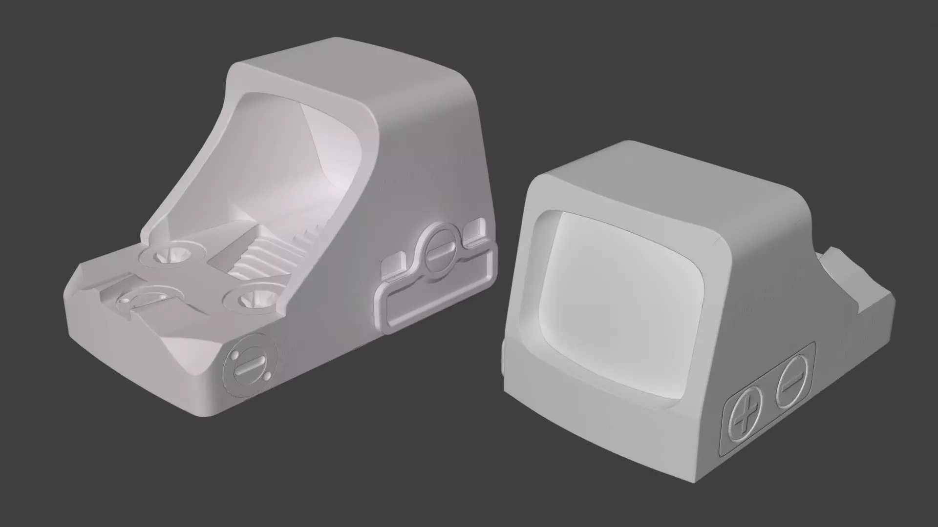 Holosun HS507K X2 red dot sight Low-poly 3D model_12