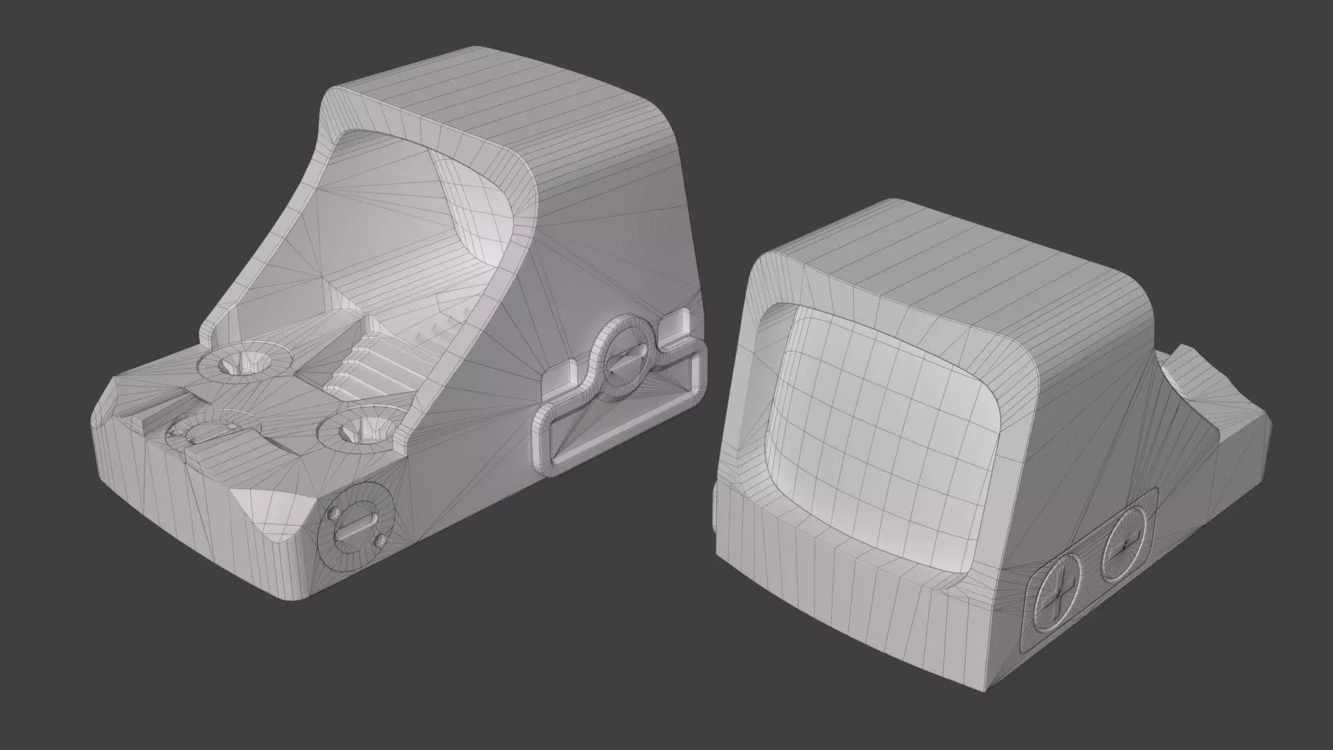 Holosun HS507K X2 red dot sight Low-poly 3D model_13
