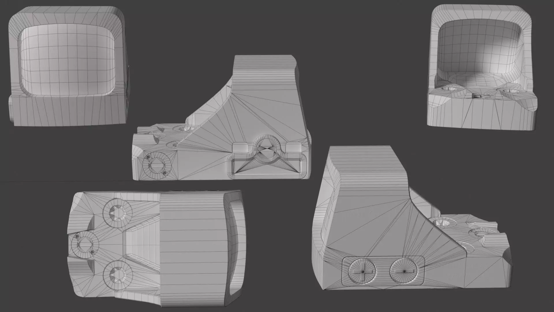 Holosun HS507K X2 red dot sight Low-poly 3D model_15