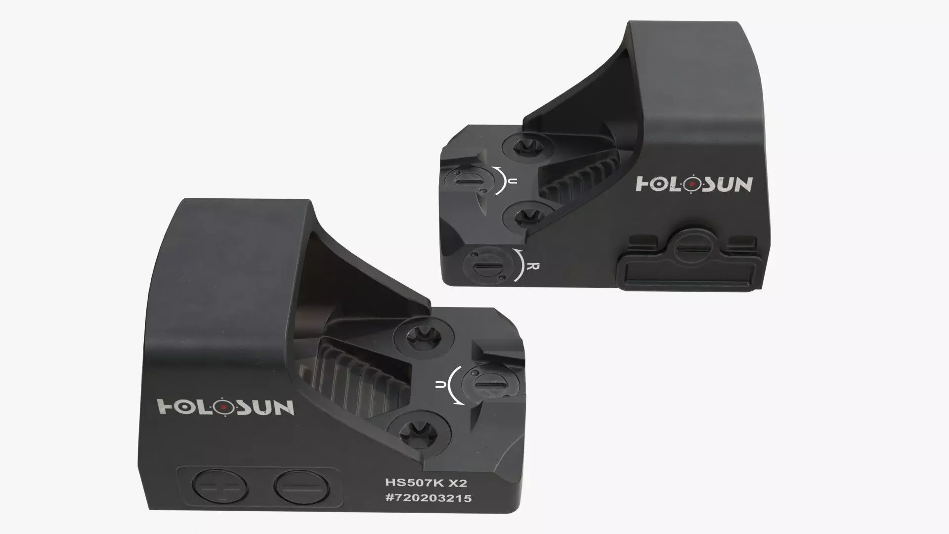 Holosun HS507K X2 red dot sight Low-poly 3D model_11