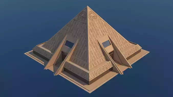 Futuristic Egyptian Pyramids - 001 - New 3D model