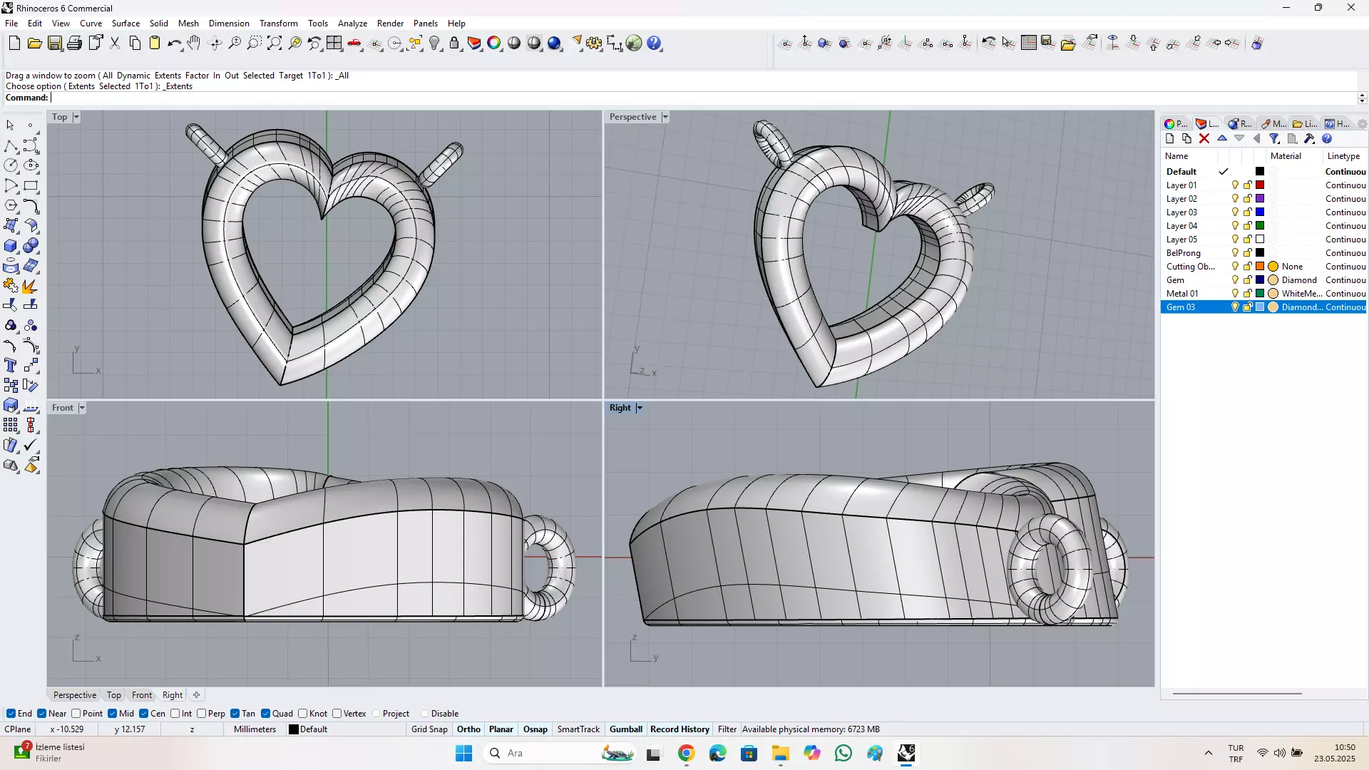 kalp kolye Free 3D model_0
