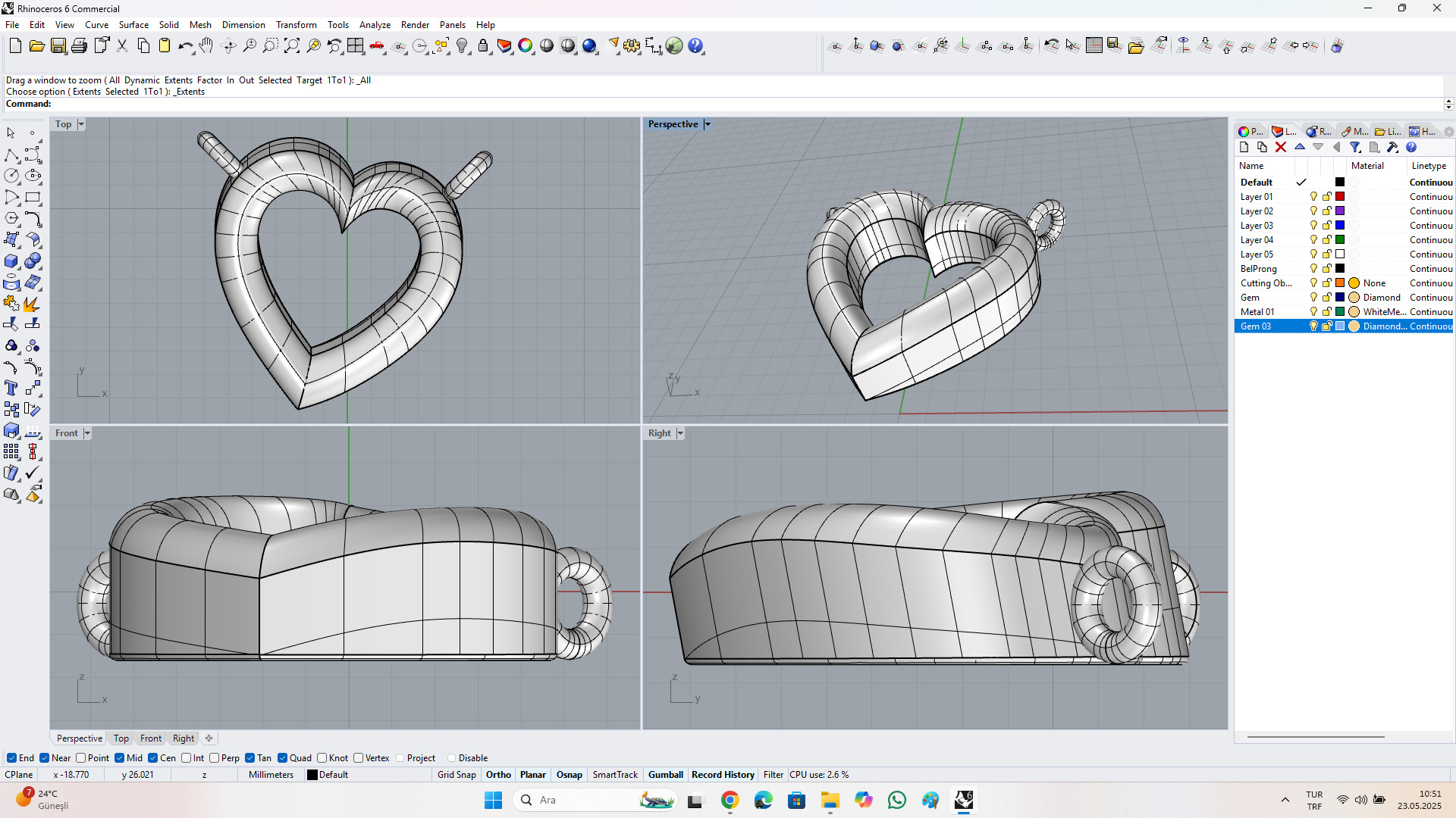 kalp kolye Free 3D model_2