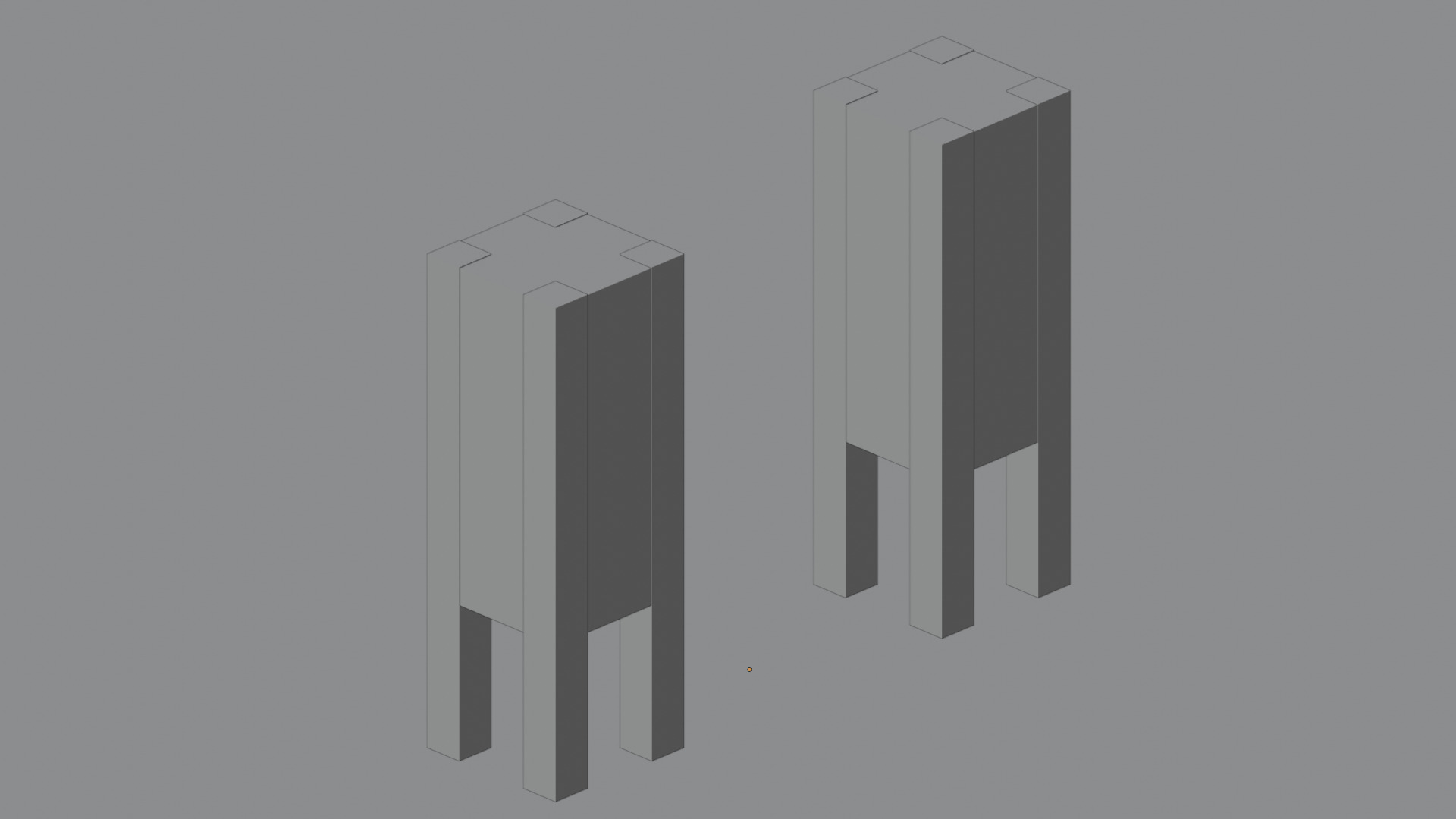 Standing Floor Lamp Minimal Style Low-poly 3D model_3