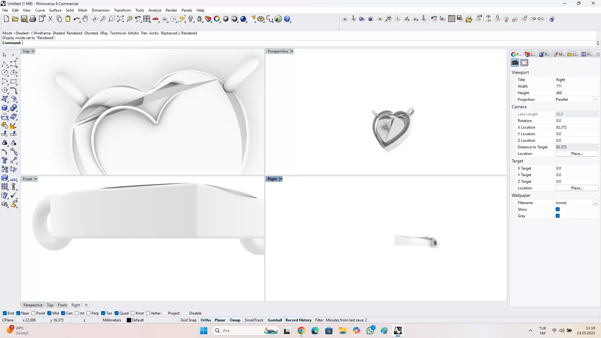 kalpli kolye Free 3D model_0