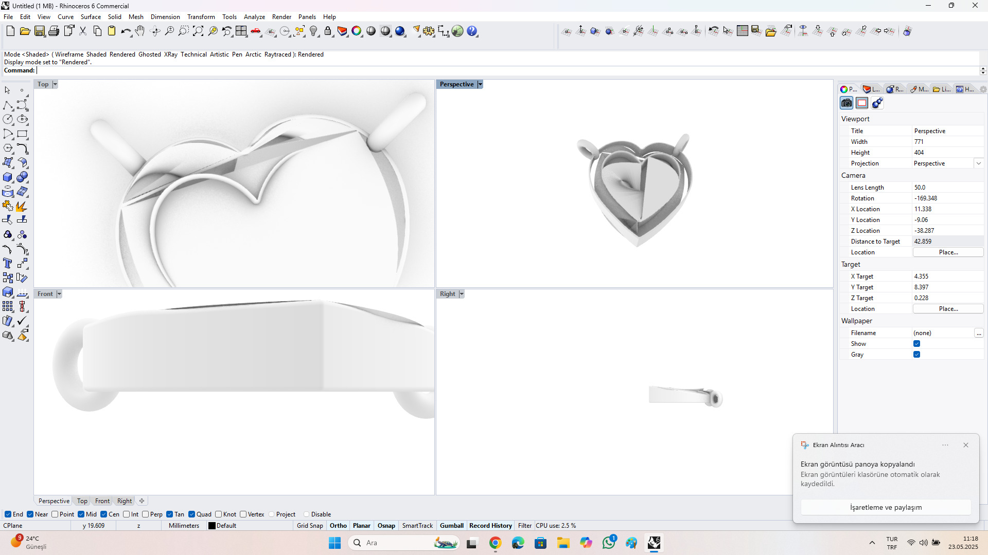 kalpli kolye Free 3D model_3