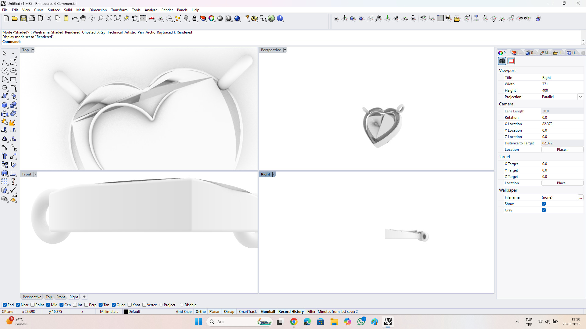 kalpli kolye Free 3D model_1