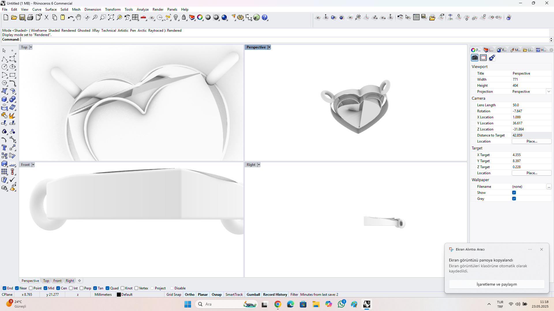 kalpli kolye Free 3D model_5