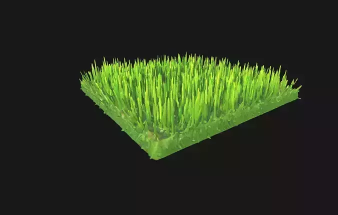 Realistic Meadow Grass Cluster 3D Model Low Poly Game Asset Low-poly 3D model
