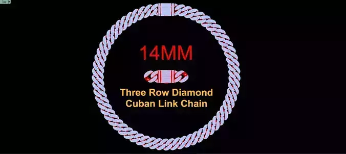 FULL LOCK BOX 14mm Wide CUBAN Link Chain - SOLID
