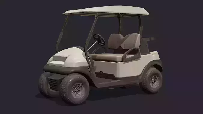 Shuttle Ferry bus sightseeing bus Low-poly 3D model