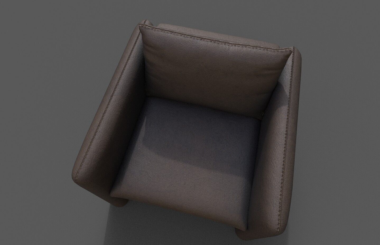 Modern Armchair Low-poly 3D model_4