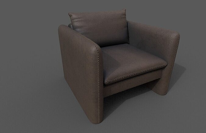 Modern Armchair Low-poly 3D model