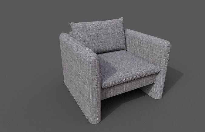 Modern Armchair Low-poly 3D model