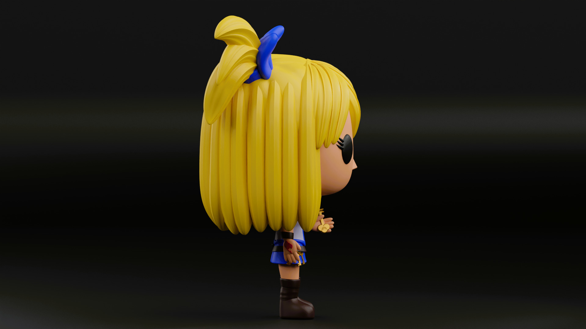 lusy funko pop from the anime Fairy Tail 3D print model_6