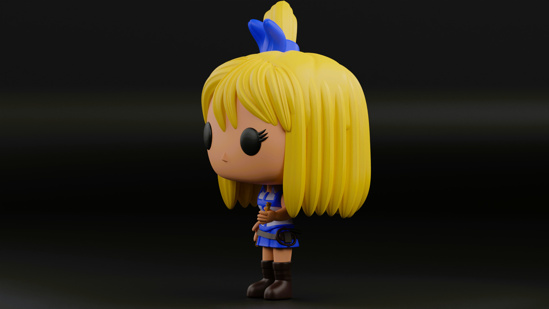 lusy funko pop from the anime Fairy Tail 3D print model_2