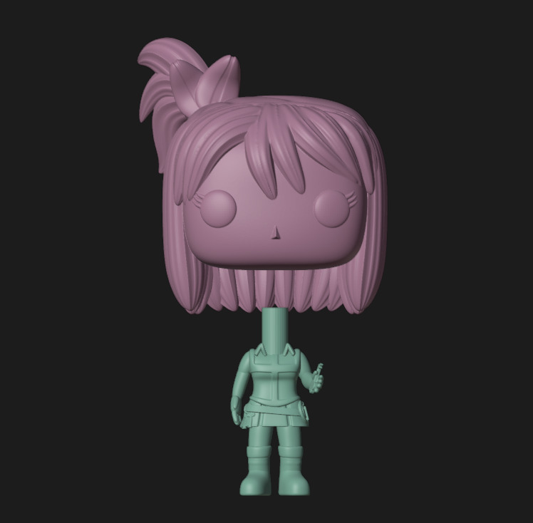 lusy funko pop from the anime Fairy Tail 3D print model_12