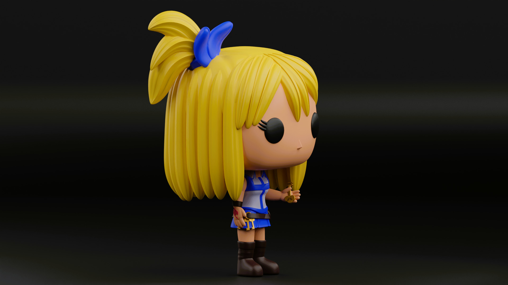 lusy funko pop from the anime Fairy Tail 3D print model_5