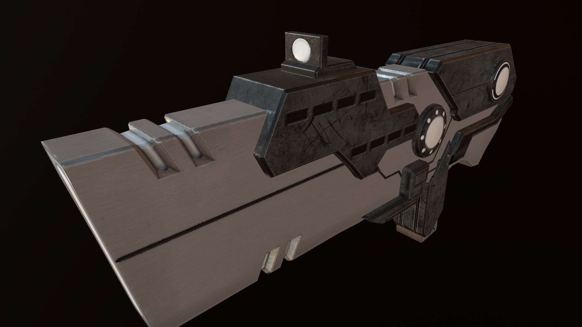 Sci Fi Gun Low-poly 3D model_23