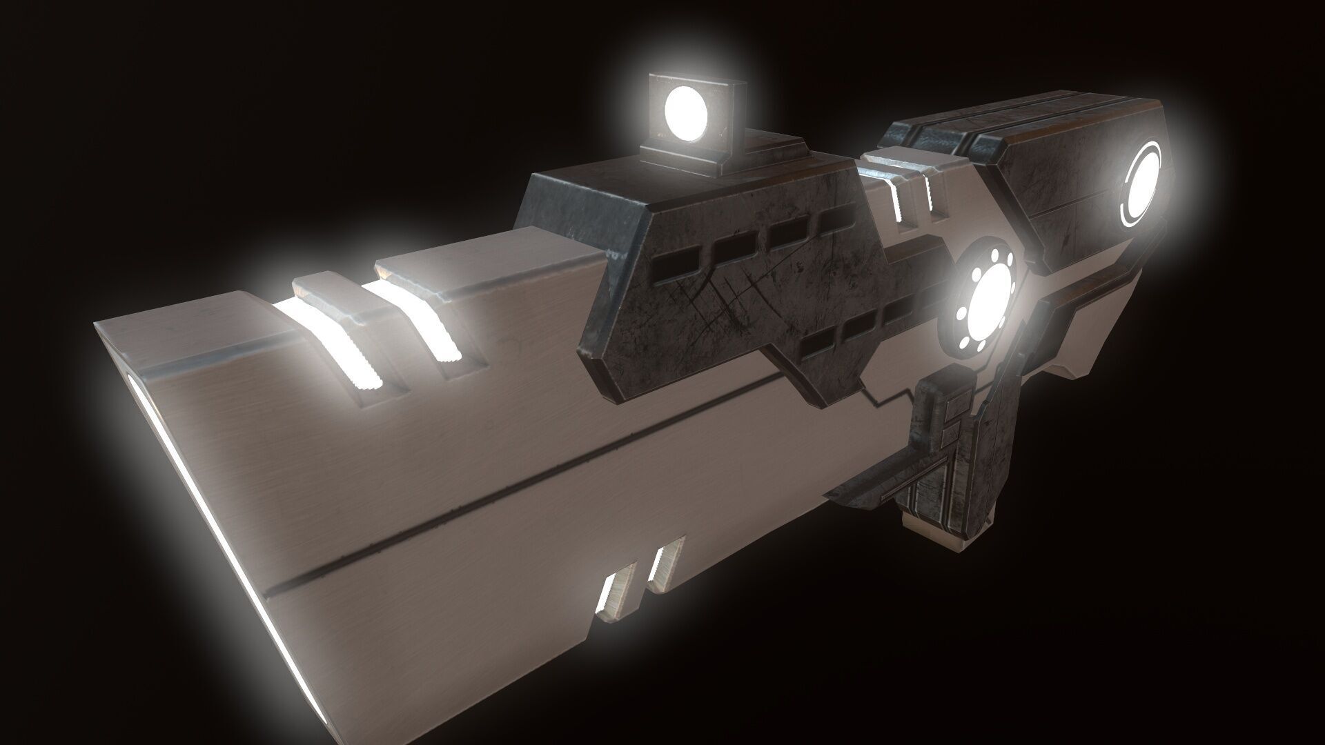 Sci Fi Gun Low-poly 3D model_5