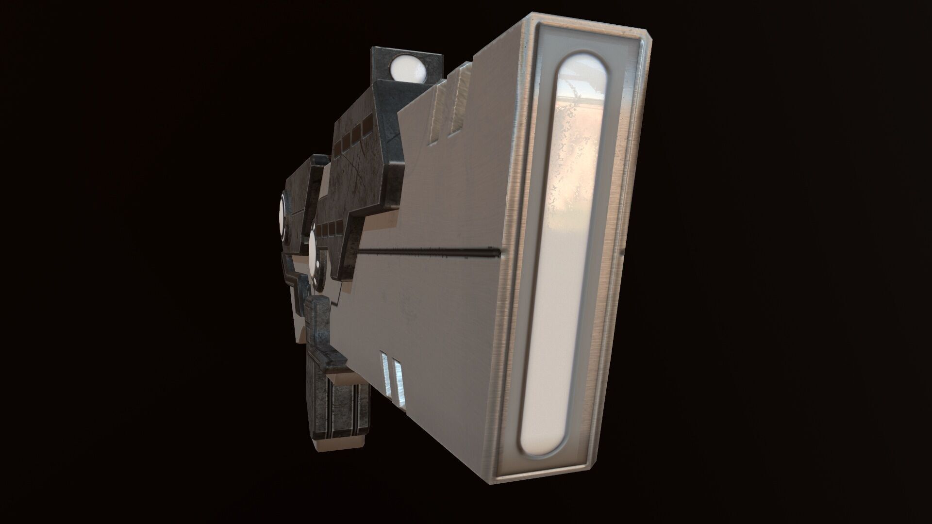 Sci Fi Gun Low-poly 3D model_12