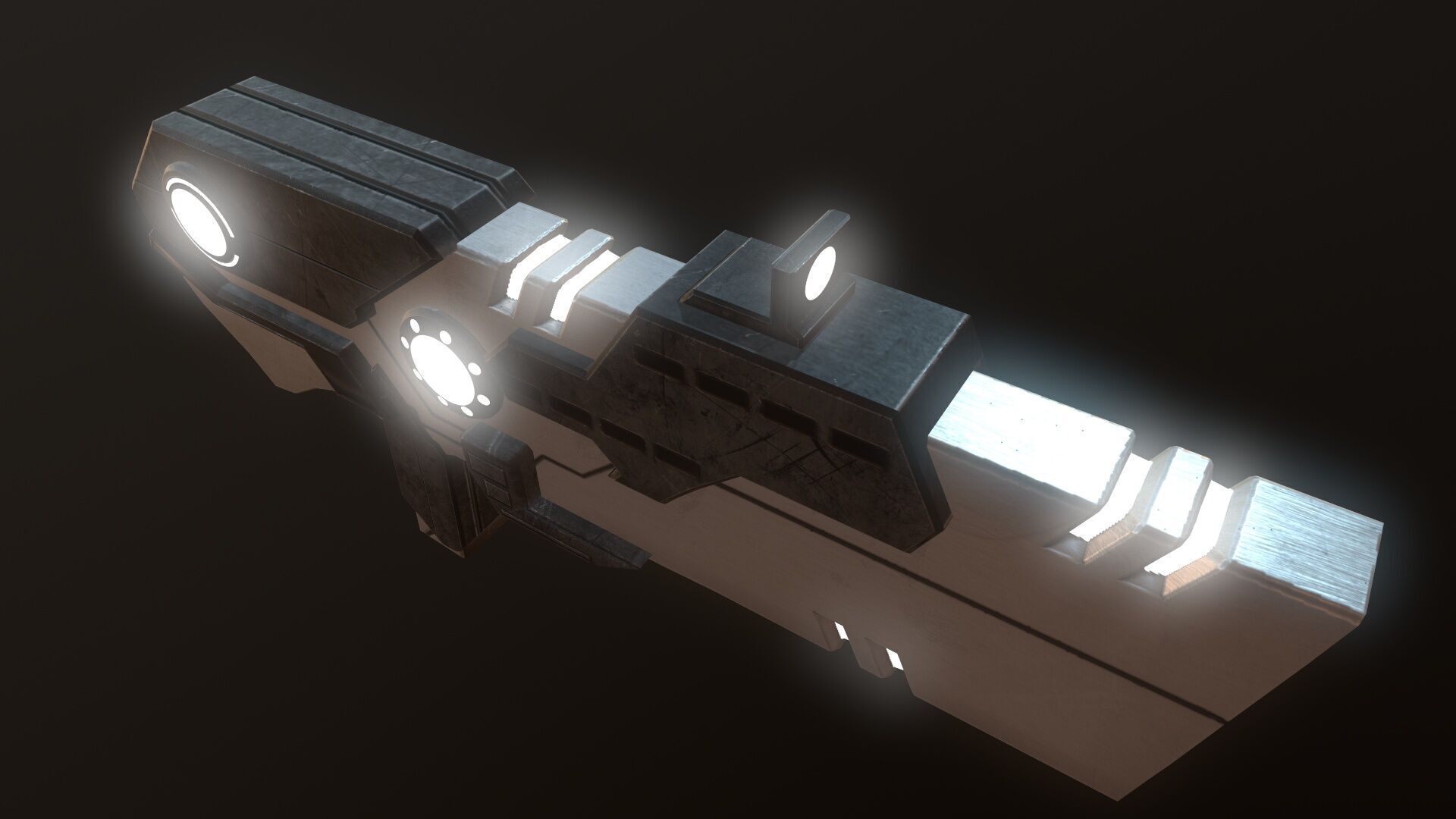 Sci Fi Gun Low-poly 3D model_11