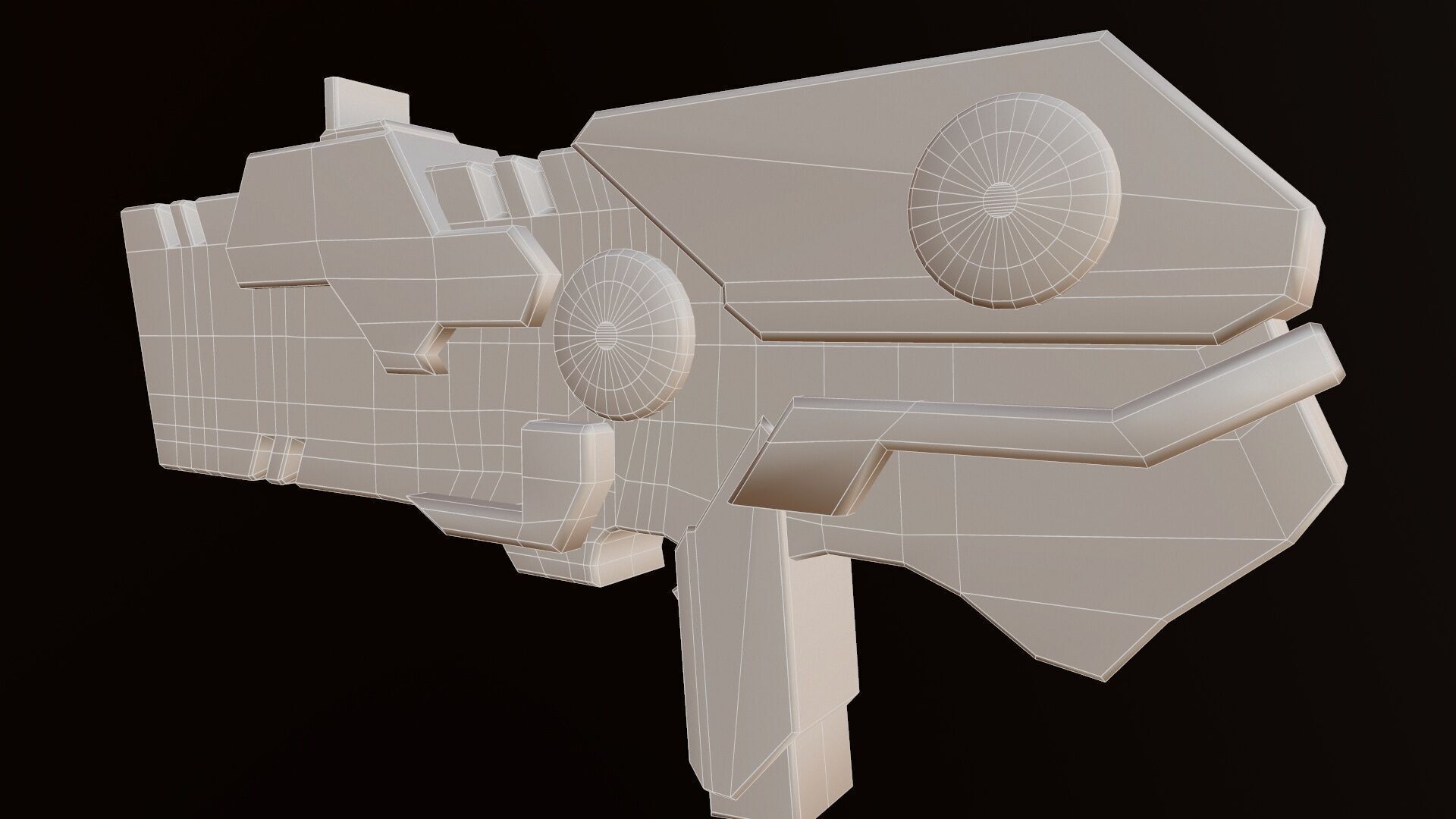 Sci Fi Gun Low-poly 3D model_26
