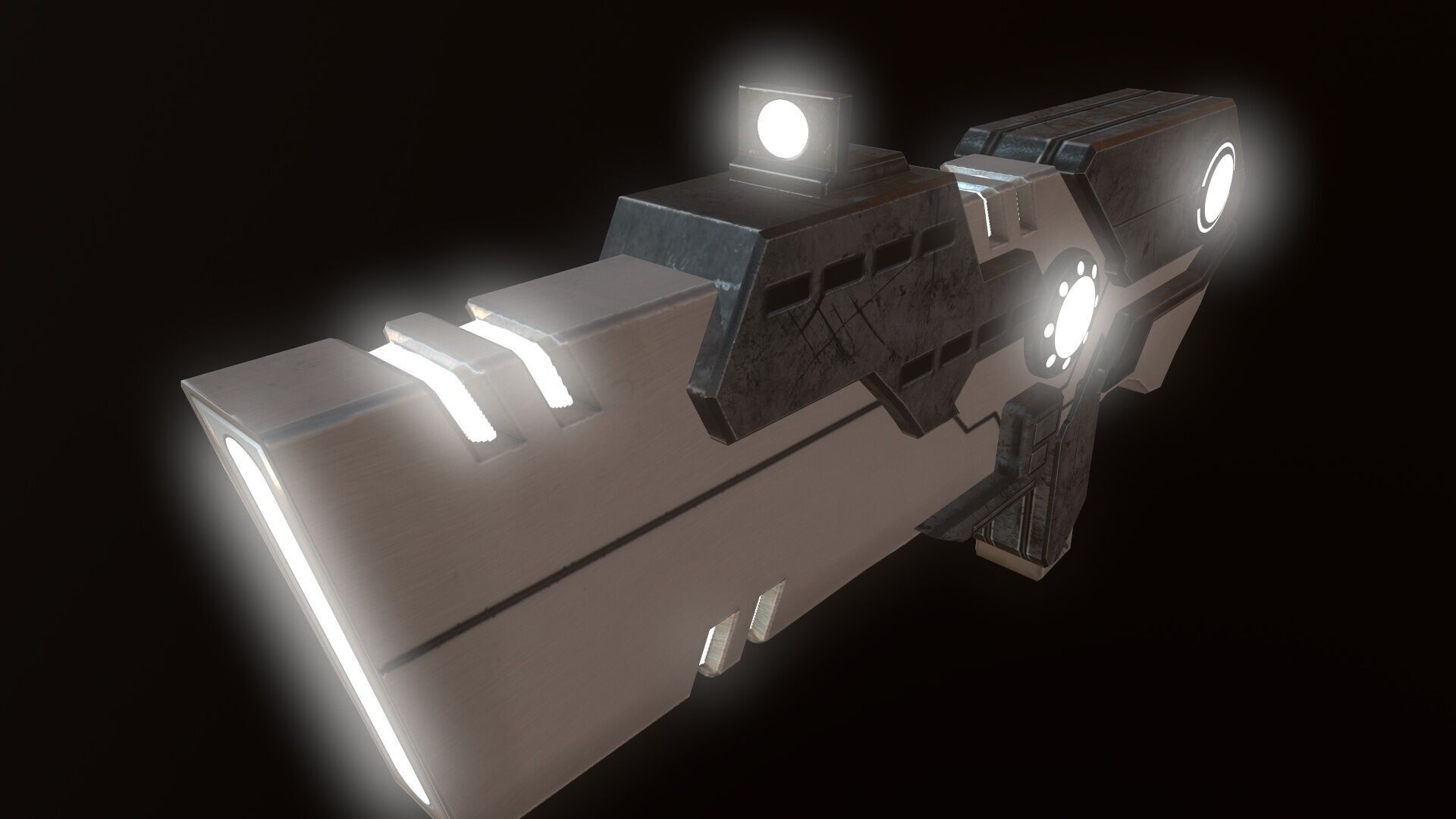 Sci Fi Gun Low-poly 3D model_13