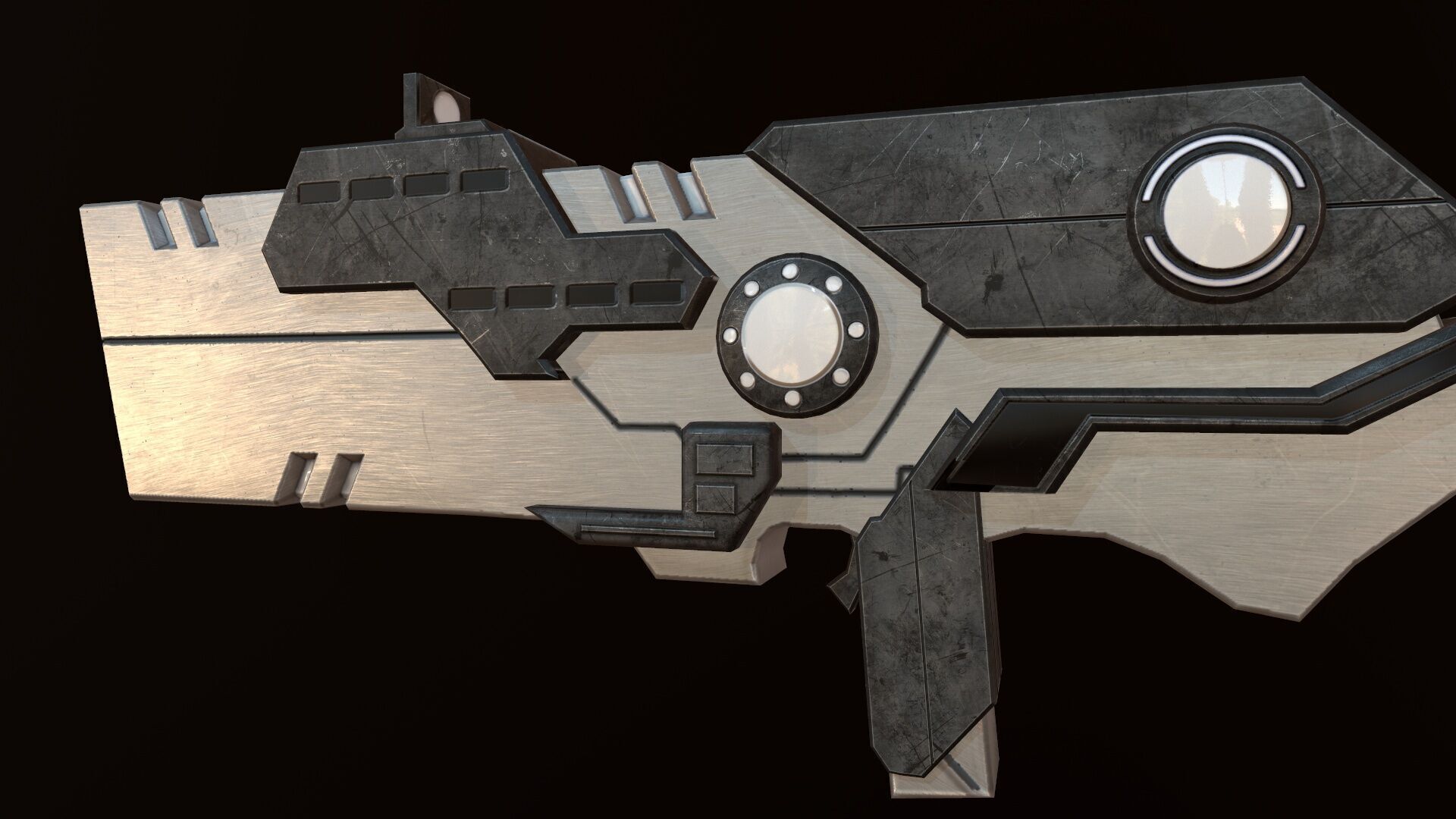 Sci Fi Gun Low-poly 3D model_16