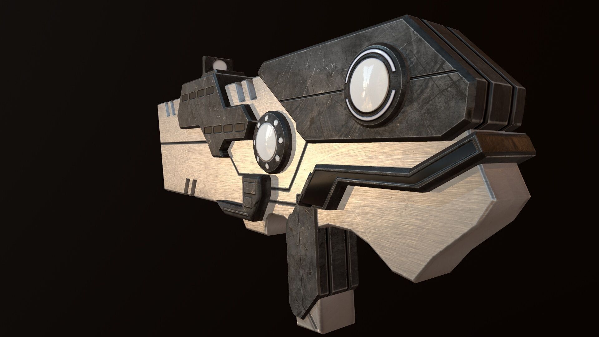 Sci Fi Gun Low-poly 3D model_17