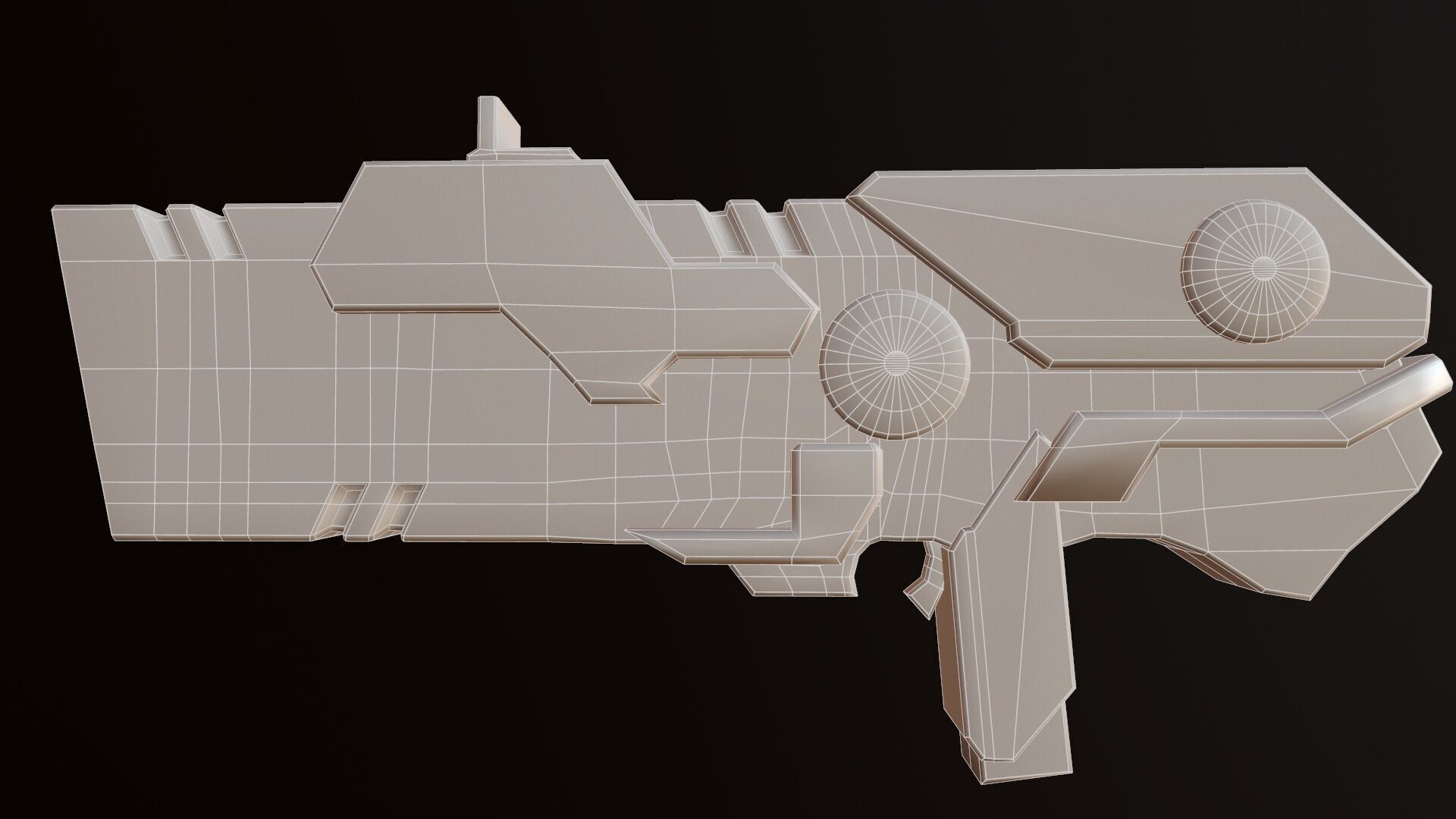 Sci Fi Gun Low-poly 3D model_25