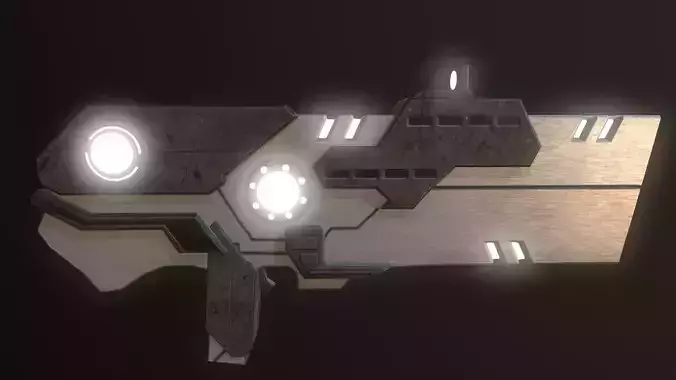 Sci Fi Gun Low-poly 3D model