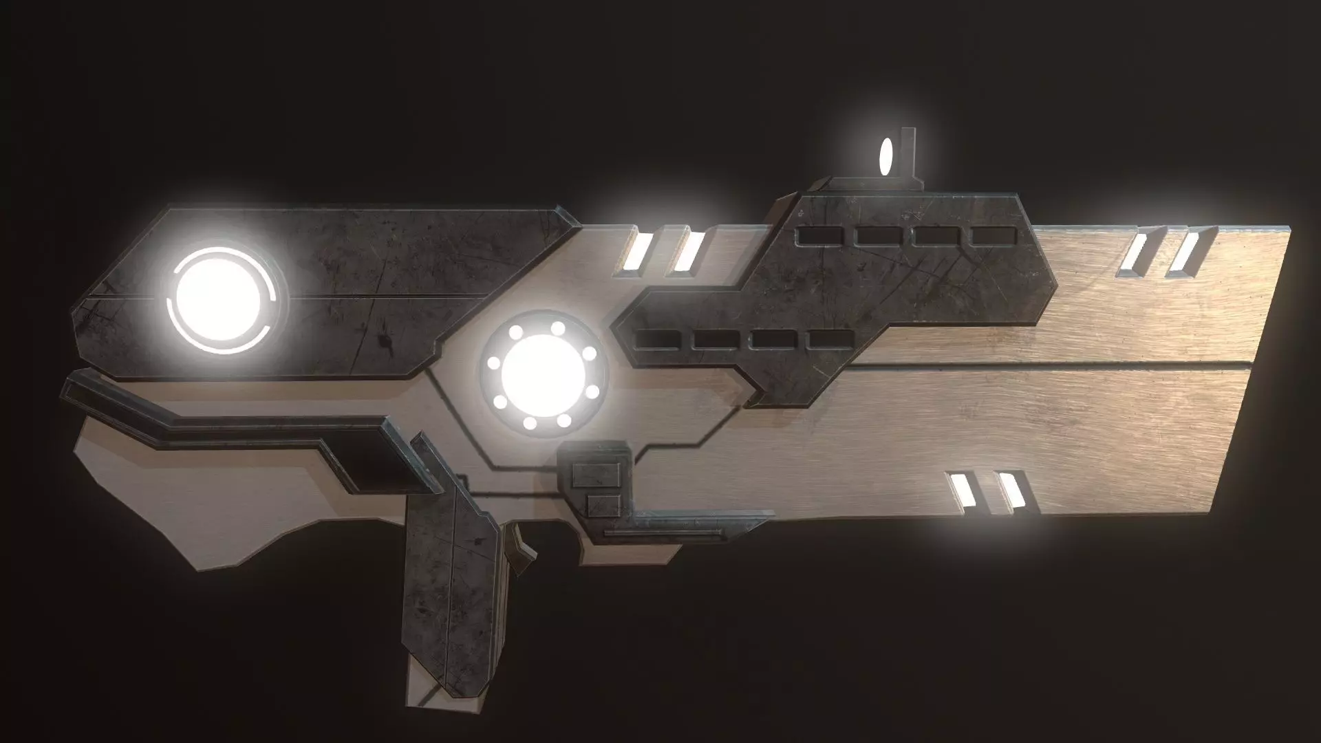 Sci Fi Gun Low-poly 3D model_0