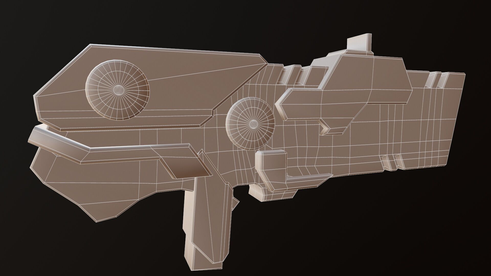 Sci Fi Gun Low-poly 3D model_27