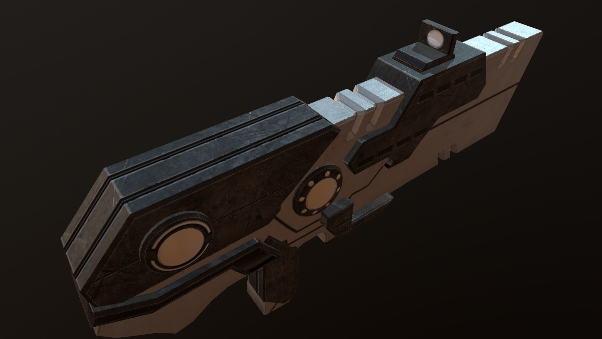 Sci Fi Gun Low-poly 3D model_19
