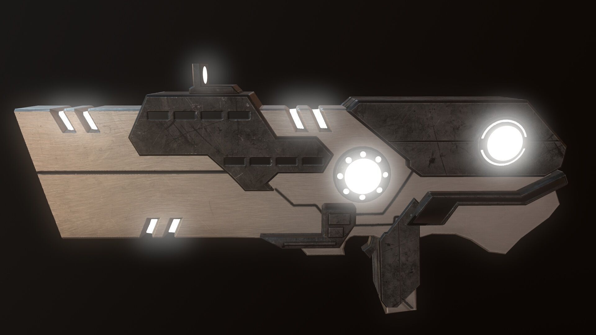 Sci Fi Gun Low-poly 3D model_2