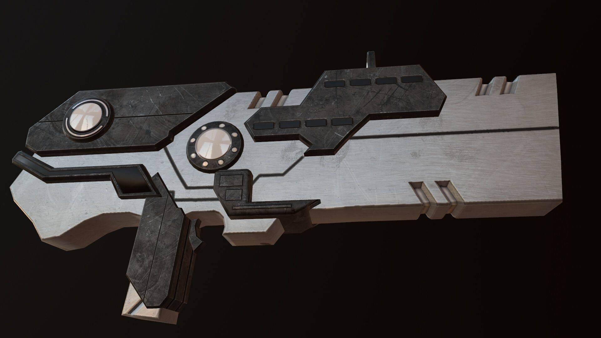 Sci Fi Gun Low-poly 3D model_21