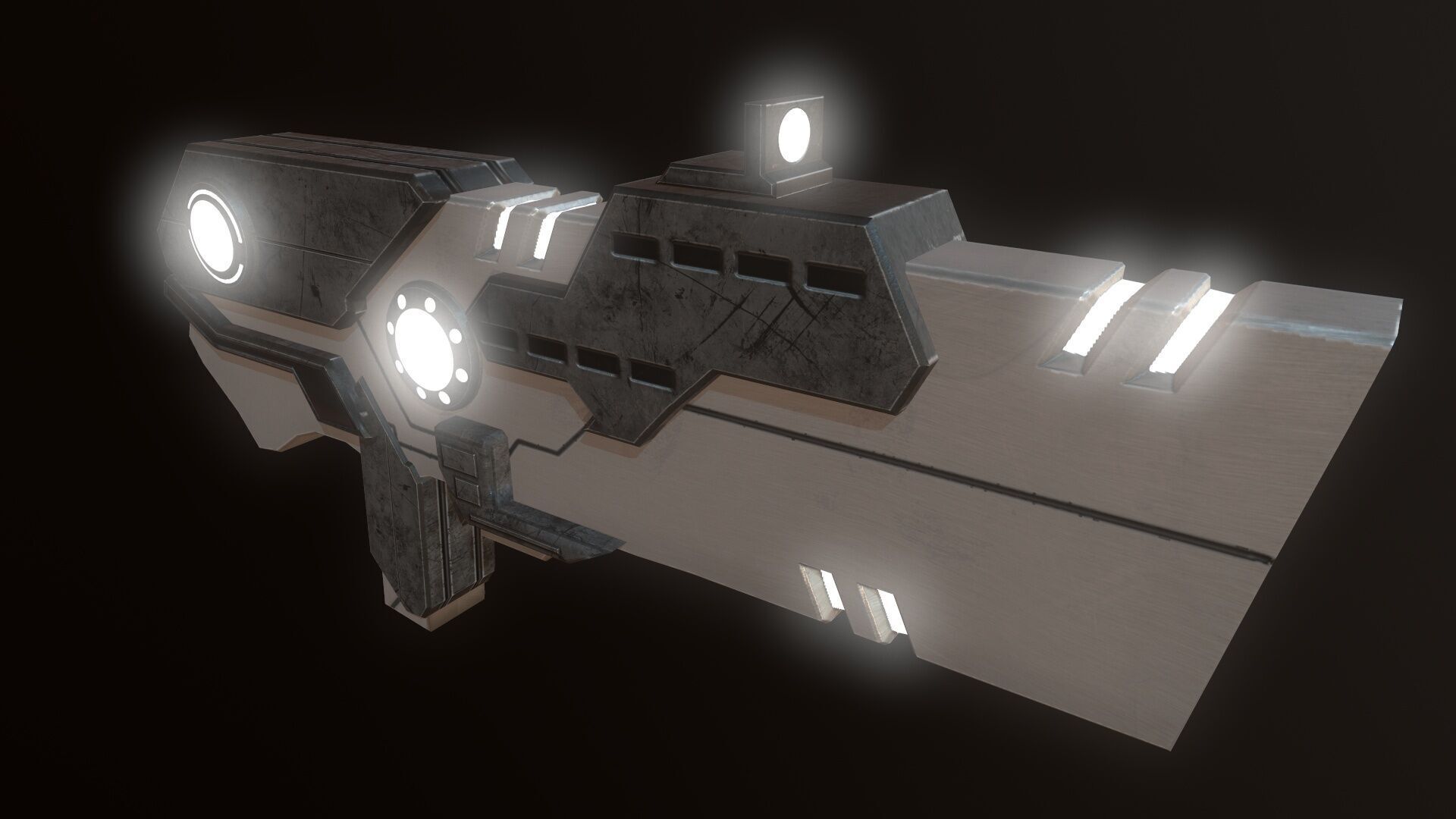 Sci Fi Gun Low-poly 3D model_8