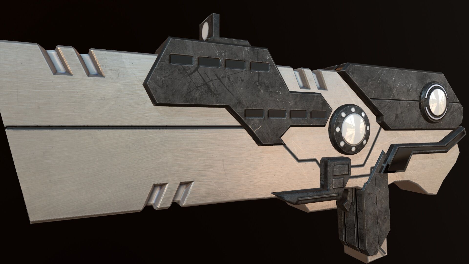 Sci Fi Gun Low-poly 3D model_15