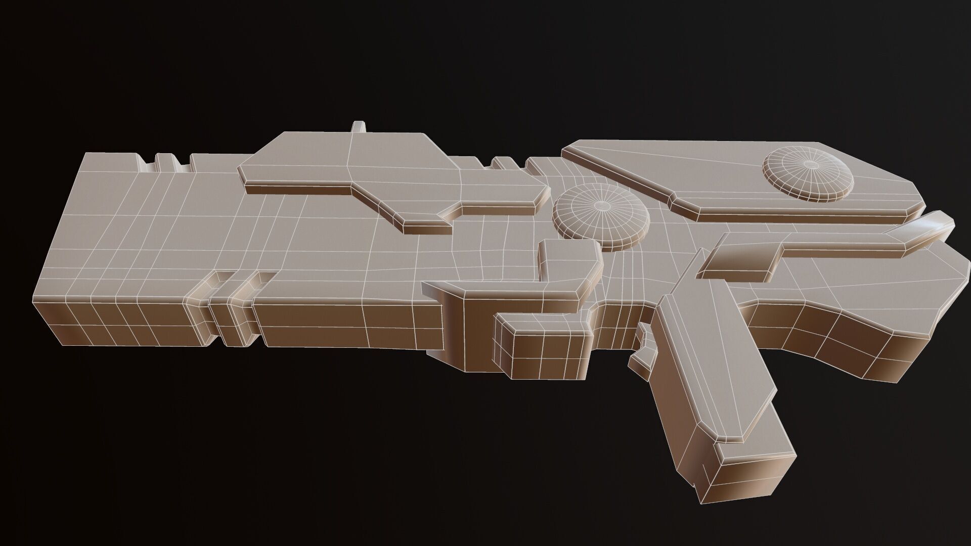 Sci Fi Gun Low-poly 3D model_29