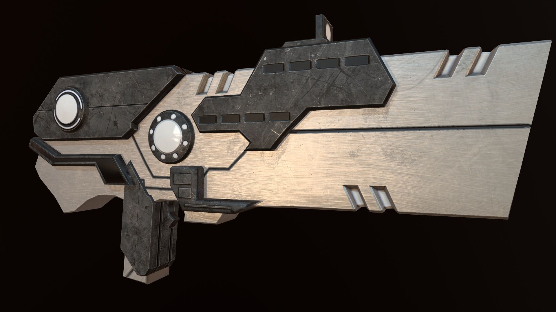 Sci Fi Gun Low-poly 3D model_6