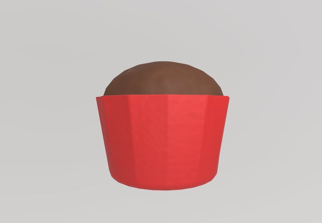 Stylized Low-Poly Cupcake Pack Low-poly 3D model_12